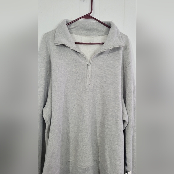 NWT Citizens of Humanity Sevilla Half Zip Sweatshirt Grey Size XXL Men's - Picture 6 of 16